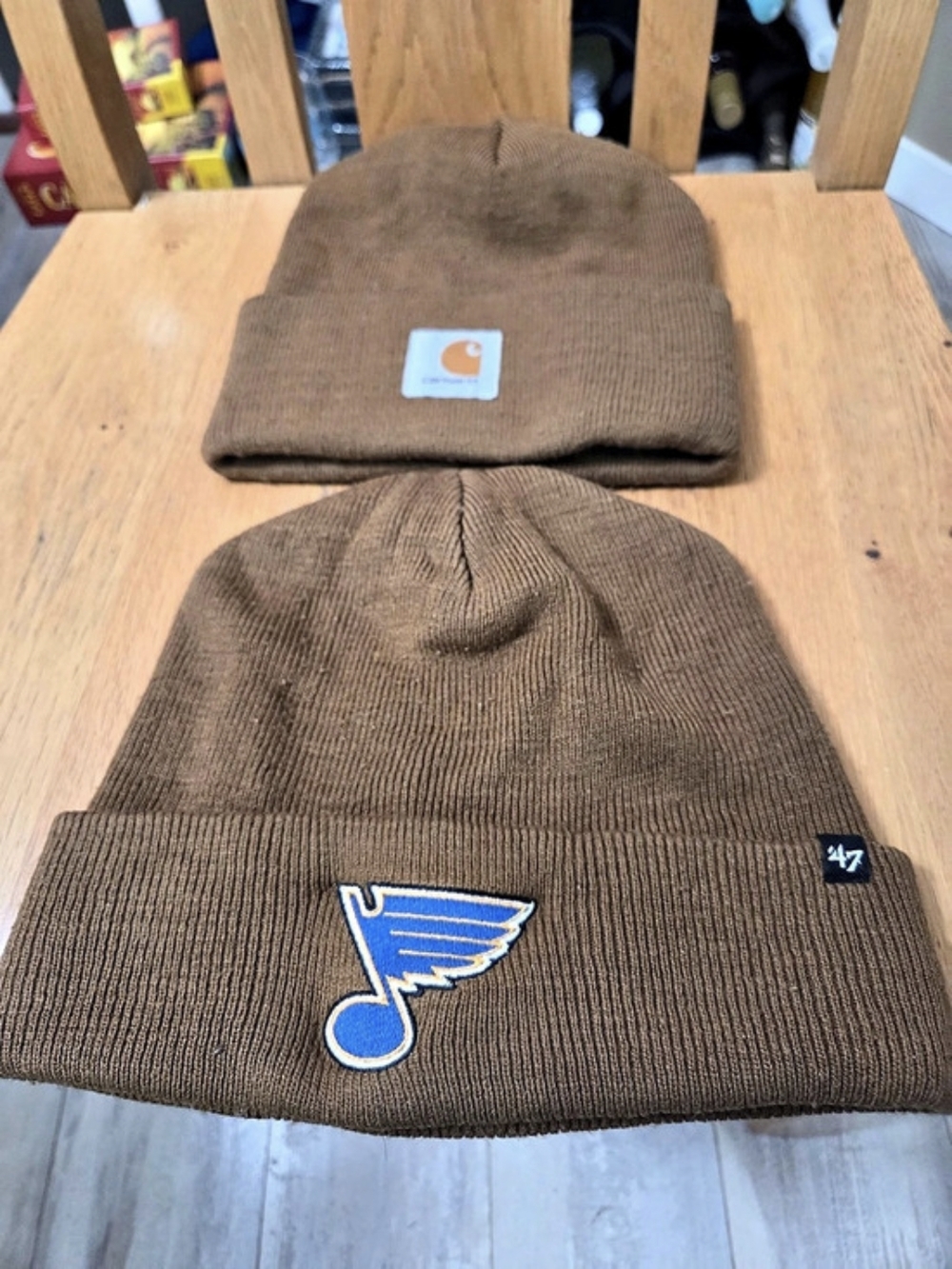 Carhartt x '47 NHL St. Louis Blues beanie Brown & Blue OSFA Beanie Set - Good